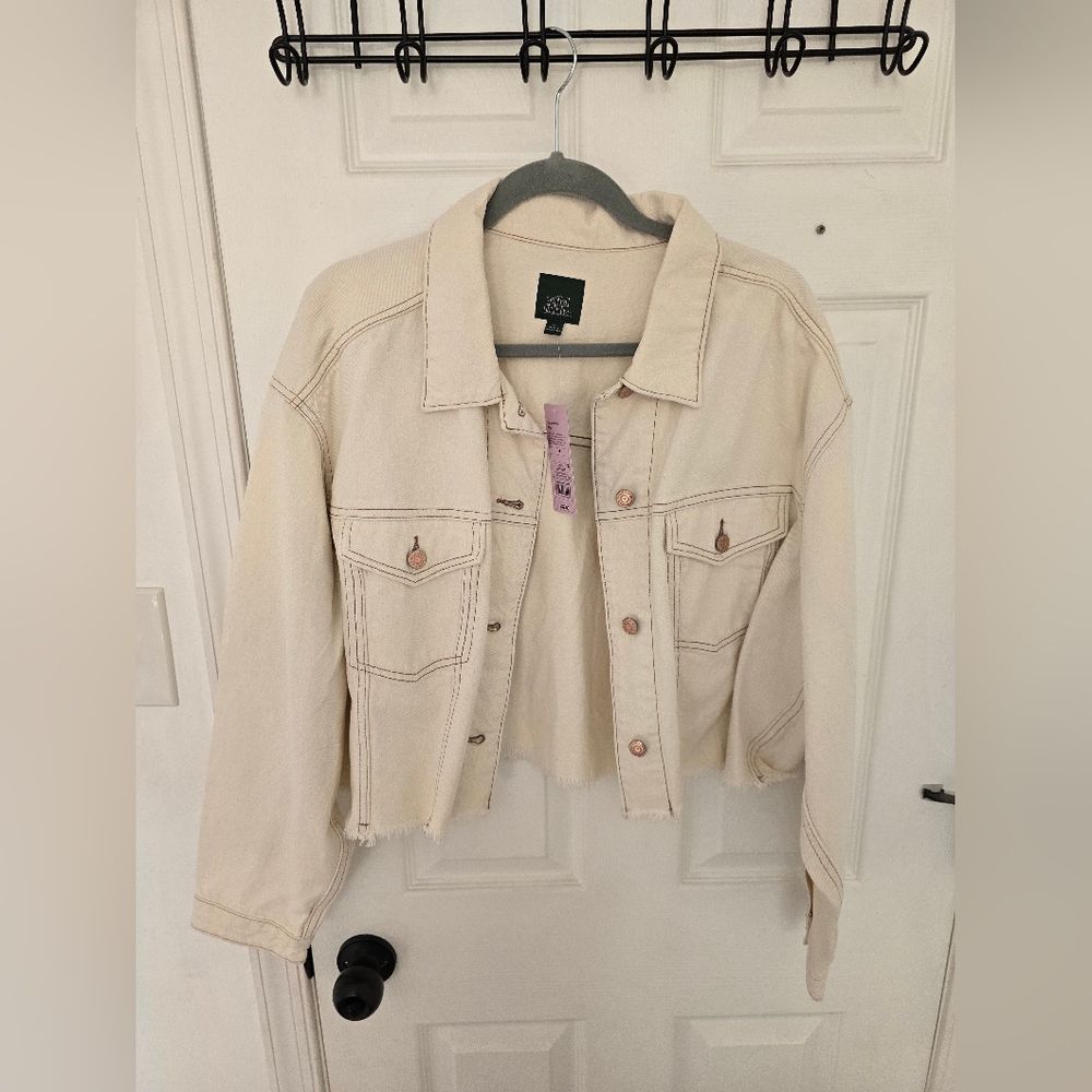 Wild Fable Cream Jean Jacket